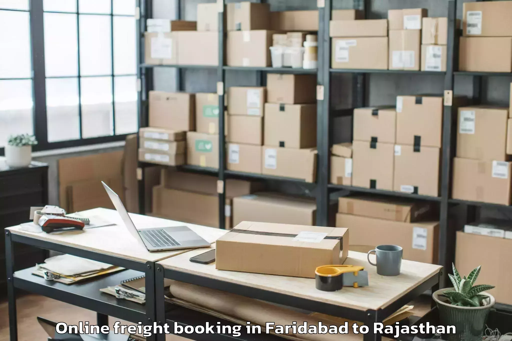 Book Faridabad to Sujangarh Online Freight Booking